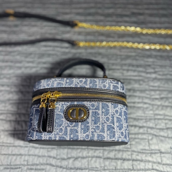 Dior Blue Monogram Vanity Bag - Picture 3 of 6